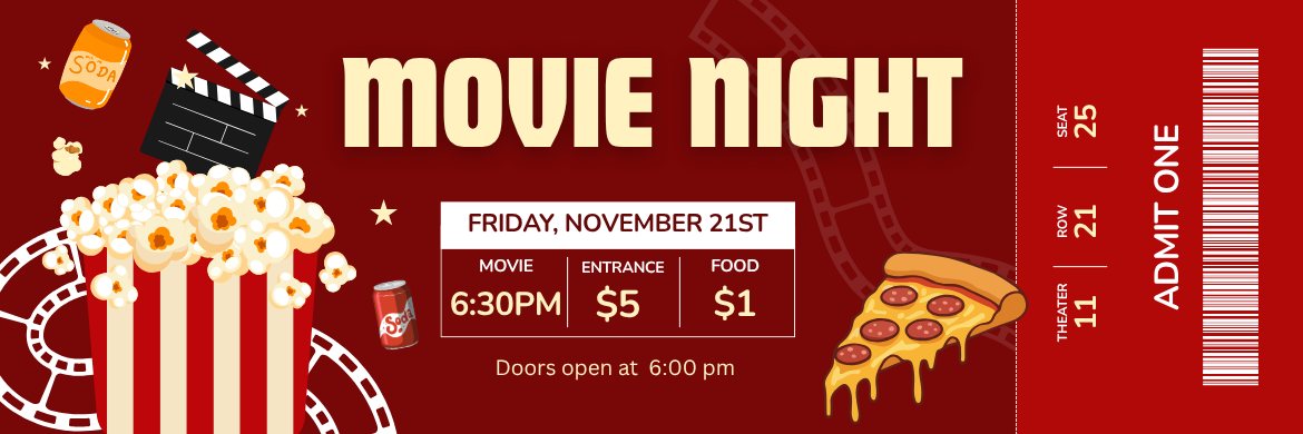 MOVIE NIGHT: FRIDAY, NOVEMBER 21ST